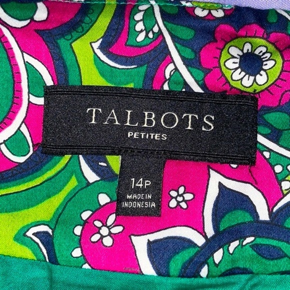 Talbots Paisley A Line Skirt - Picture 3 of 7